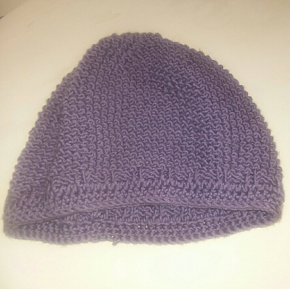 Slouchy dusted lilac women's hat - handknit